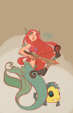 jmadorran:  Little Mermaid - Ariel and Flounder 