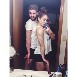 the-last-rep-counts:themarzipanvolta:I think I flex so often that he enjoys mimicking me (out of love). Such a goofy and supportive guy. #imdonespammingyounow #npc #npcfigure #triceps #theyrelittleYou guys are so damn cute