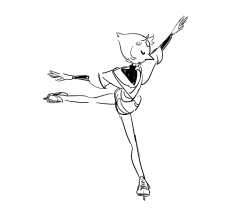 From storyboarder Hilary Florido:  Saw some old school ice skating manga so, naturally, ice skating Pearl is here. 