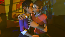 Miss Pauling has a new Girlfriend (Click on Pic for Animation) The Pic is edited. The Animation has no color-correction and edited hair. But I like the Pic very much so I made it look nice.  Link to Picture in 1080p  Enjoy. :)