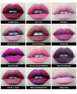 a-lolitas-life:sephora:  KAT VON D STUDDED KISS LIPSTICK: THE CLASSICS An array of quintessential neutrals that are anything but basic  I dare you to guess which color is my favorite. xoxo, Lolita