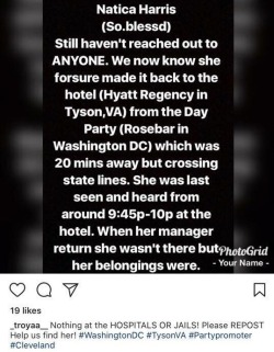 cacao-bunni:  eclectic-rebel:PLEASE PLEASE REPOST SHES BEEN MISSING OVER 24HRs in DC ! PLEASE PRAY FOR HER SAFETY AND SHARE THIS. smh in DC too?!?  I hope they find her   Broadcast this