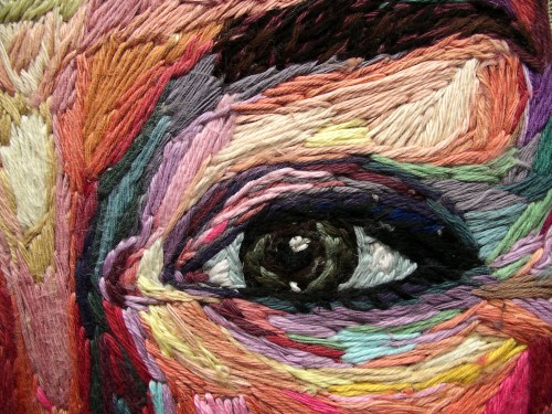 jsarloutte:  On my own, Autoportrait, embroidery, 2014.