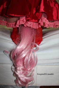 More of my Christmas set and pink ponytail