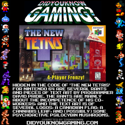 didyouknowgaming:  The New Tetris.  http://tcrf.net/The_New_Tetris