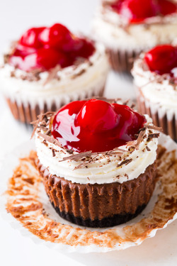 fullcravings:  Black Forest Cheesecake Cupcakes 