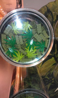 necroliate:  I went to the mall and saw this at the LEGO Store.  Are those…LEGO cannabis leaves…? 