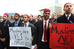 jessiben:  When a Muslim fraternity from the University of Texas at Dallas took to the streets to protest against domestic violence, these striking pictures made waves around the world. Muslim America rocks — we just don’t hear about it often. 