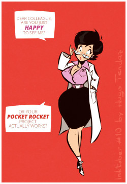   Inktober2017 - 10 - Pocket Rocket  Being a scientist is hard. Constant checks and test. I bet she wants to test this rocket, several times, to get a first-hand experience :)  Newgrounds Twitter DeviantArt  Youtube Picarto Twitch   