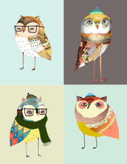 kari-shma:  Owl art by Ashley Percival