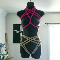 tieduptee:  Practice Practice Practice!!! @bdsmgeekshop pink rope and my hemp on bottom! ➰💞➰💞➰ 