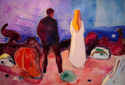 Edvard Munch.Â Deux Ãªtres humains les solitaires. 1935. 