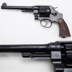 georgebeast:  Smith &amp; Wesson .455 Mark II Hand Ejector Second Model Smith &amp; Wesson produced nearly 70,000 revolvers in the .455 chambering during 1915-1917 to work alongside the long-serving series of Webley handguns for the British military.
