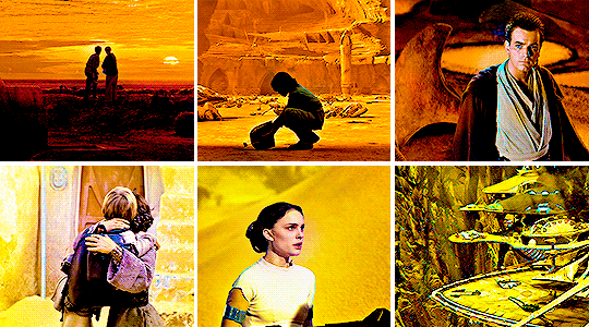 binariesuns:  @usergif back to cool event: challenge #2 - color↳  STAR WARS PREQUEL TRILOGY (1999 - 2005)  