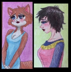 Roxanne in Human and Furry version
