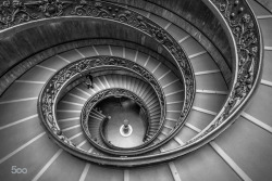 artblackwhite:  Life Cycle by vulturelabs Vatican Spiral Staircase, Rome, Italy black and white,italy,spiral,spiral staircase,staircase,stairs,vatican,vulture labs