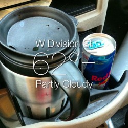 Had to double up this morning. #struggling #tired #coffee #redbull #power #weather #instaweather #chicago
