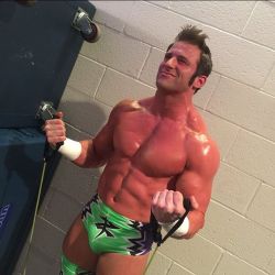 nikki-cim:  zryder85: Just pumping up before my match against Heath Slater on @.WWE #Superstars. #ZACKED #ZackDaddy