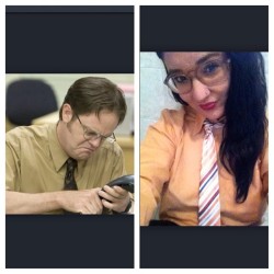 Who wore it better ? #dwight #glasses #officelife