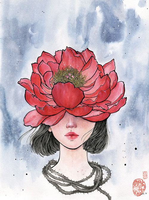 mymodernmet:Powerful and Ethereal Paintings Cloak Women in Blooming Flowers