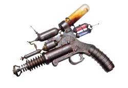 retrosci-fi:  “&quot;This raygun can penetrate up to 3 sheets of paper thick to your skin and cause serious pain.”“ ~retro-futurism 