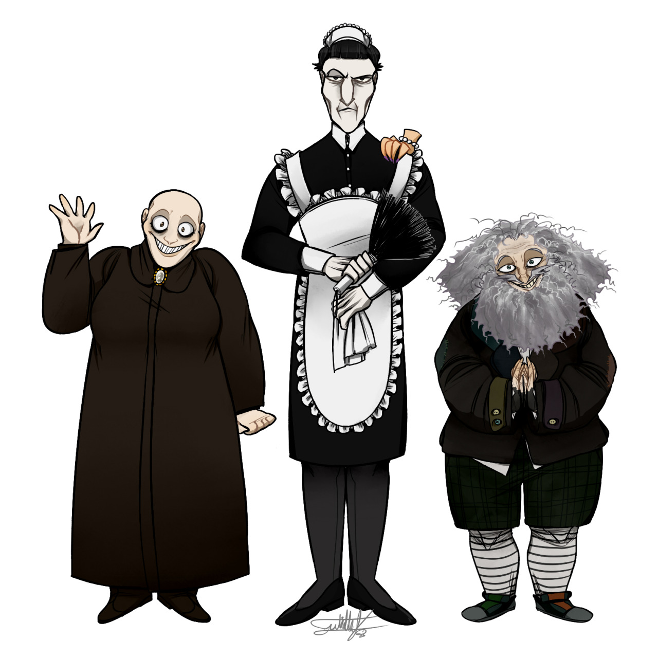 thegothicalice:  mockeryd:  thismightydimoart:  THE ADDAMS FAMILY ah, it took some