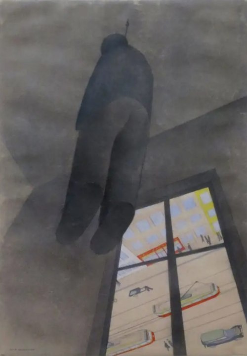 Oskar Nerlinger, The last exit, 1930https://painted-face.com/