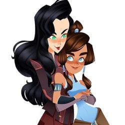 Back with my Ladies for a bit! Ladies Number 68 KORRA and ASAMI!! Best ending ever! What a power couple!!  (at Bilbao, Spain)