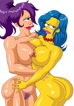 Simpsonporno:  Leela Et Marge Sont Deux Belles Salopes