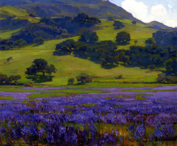 William Wendt. The Athenaeum - Lupine Patch. 1921.