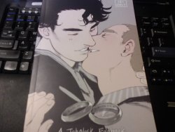 otterondeck:  LOOK WHAT CAME TODAY Yes, the whole book is like that. All the pages seem to be in the proper order, so all I have to do to read it is turn it upside-down and pretend I’m reading Japanese-style unflipped manga. (Really it’s a blend of