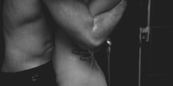 phantomshaman:  Sharing an embrace in the shower…I want some more of that when next we meet…  Every night I promise ;) 