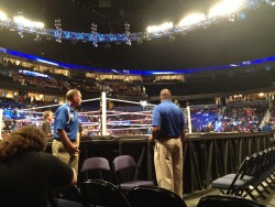 My view without zooming in.😊 last night smackdown. Tampa.