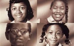 findingkierra:  deathtothefannypack:  thelastblackman:  youwish-youcould:  lifeworkfun:  Never Forget!!! ***Alabama church bombing*** Denise McNair, 11, Carole Robertson, 14, Addie Mae Collins, 14, and Cynthia Dianne Wesley, 14, were killed on Sept. 15,