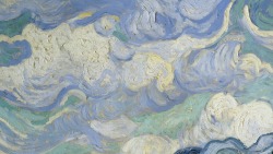 tremendousandsonorouswords:  Vincent van Gogh, A Wheatfield with Cypresses (F717), detail, July 1889 // A Wheatfield with Cypresses (F615), detail, September 1889
