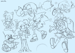 ianjq:  Sonic The Fighters sketches from twitter