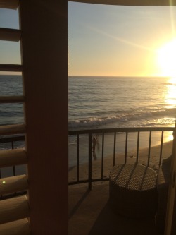 The view from my beautiful room.  :) I LOVE the ocean!