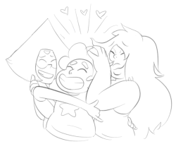 susiebeeca: A couple of days ago someone wanted to see Steven hugging Amethyst and Peridot to cheer them up! Remember—even though things can get frightening, there will always be good people in the world. If you lose hope, there will be people who pick