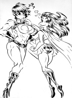 day 27 of inktober! Decided to draw Super girl and Power girl. Hope you guys liked it! :D