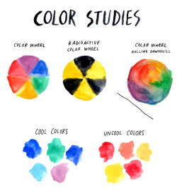 grantaire-the-drunken-artist:  incidentalcomics:  Color StudiesYou can now follow Incidental Comics on Instagram to see my black and white sketchbook drawings and further experiments with watercolor.  Grantaire in art class