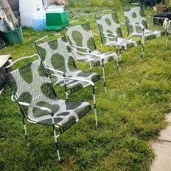 Things are getting more moolicious at Dairy Delight. Just painted a bunch of chairs to look more cowtastic. If you&rsquo;re not sure what to have for dinner, and it&rsquo;s summer, the answer is probably ice cream for dinnahhh.  #icecream #moo #chairs