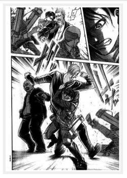 Oh boy oh boy, I seriously cannot wait to see this page animated, especially if it is indeed Mikasa pinning the guy to the side down. Isayama you better have given some focus panels to our beloved queen, though. Levi&rsquo;s not the only one delivering