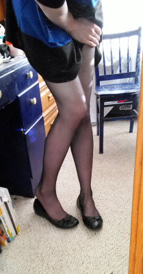 sarisstg:  At your behest I’m here comparing how black pantyhose look in both my highest heels, and flats. I know which ones are more comfy, but I’ll let you decide which look better lol 