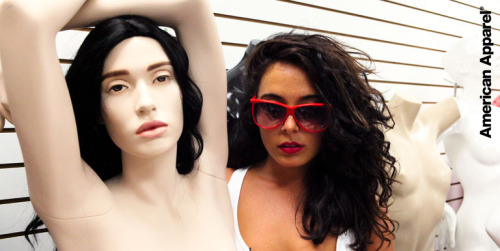 americanapparel:  Alyssa with mannequins, adult photos