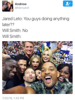 inspirationcocoa:  sanctuaryforalluniverses:  attackonnaruto:  dosedotcom:  BYEEEEEE  Jared Leto: Please tell me this time, are you guys doing anything later??Margot: NoMargot:  Jared: You’ll tell me if you guys are doing anything, right Jai? Jai: We’re