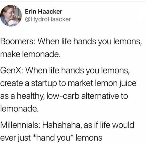 loudestcrowdever:dechart:official-lucifers-child:rainecloud020604:official-lucifers-child:gen z: *blurry stock photo of lemons with the caption “lemn”*   Here have this yup.      I laughed so hard at this 