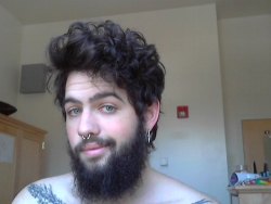 beard-and-piercings:  Good morning tumblr ^_^ How’re y’all doing?  I just wanna run my hands through his hair &amp; grab onto his beard. -fms