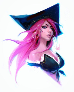 rossdraws: I’ve received tons of requests to draw another League of Legends champion, so I’m drawing Miss Fortune for this week’s episode!  🌊😊