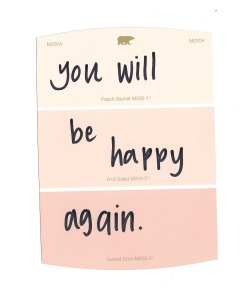 florallart:  paint chip series - positive thoughts 
