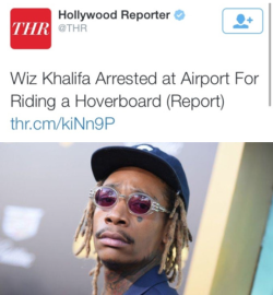 cleophatracominatya:  krxs10:  Wiz Khalifa Violently Arrested For Legally Riding Hovercraft At LAX Rapper Wiz Khalifa was slammed to the ground by 7 grown police men and arrested at the Los Angeles International Airport on Saturday after he refused to